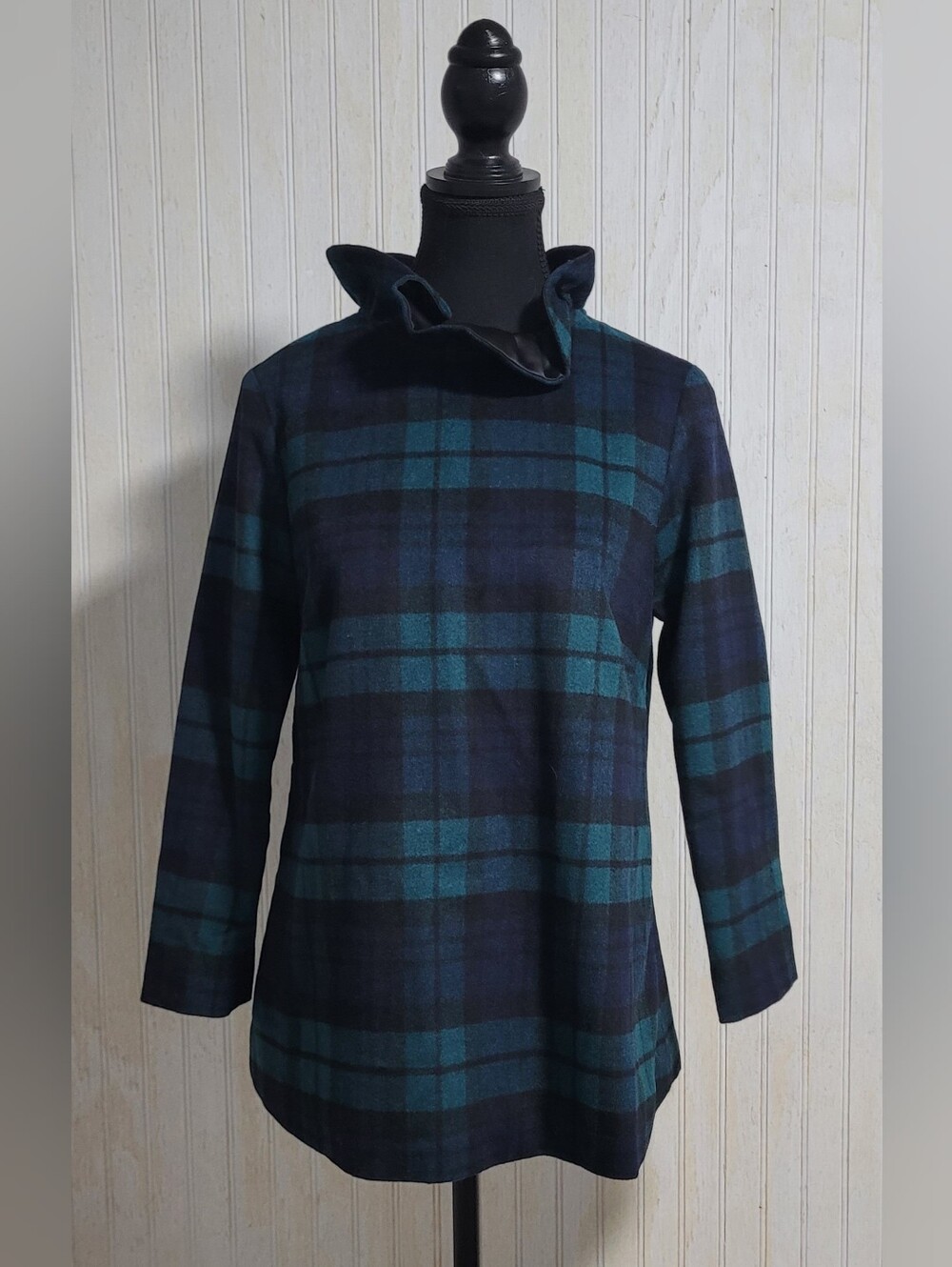 Tuckernuck Blackwatch Plaid Faye Bow Back Blouse Size XS